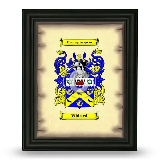 Whitted Coat of Arms Framed - Black