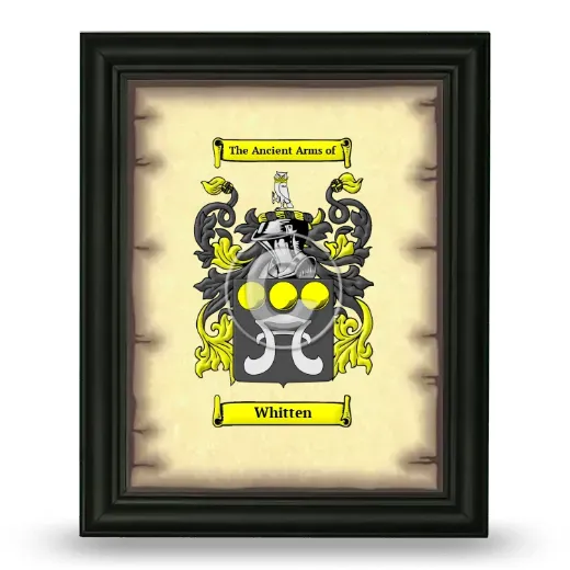 Whitten Coat of Arms Framed - Black