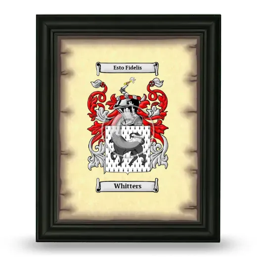 Whitters Coat of Arms Framed - Black