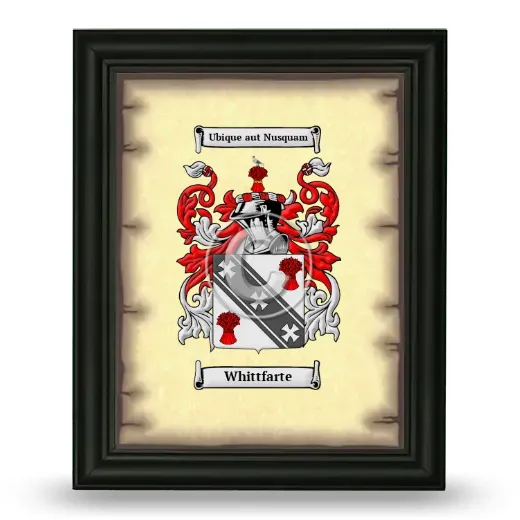 Whittfarte Coat of Arms Framed - Black