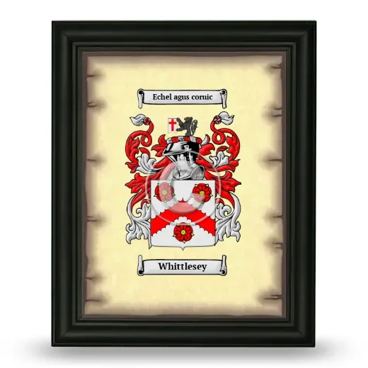 Whittlesey Coat of Arms Framed - Black