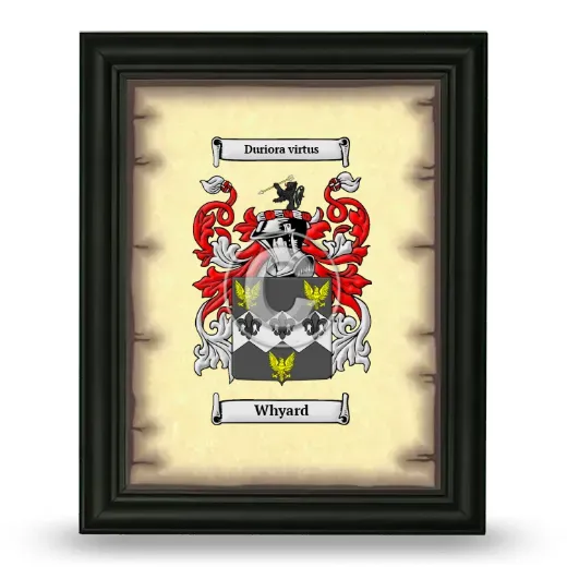 Whyard Coat of Arms Framed - Black