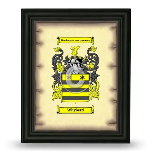 Whyberd Coat of Arms Framed - Black