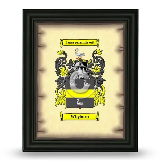 Whyburn Coat of Arms Framed - Black
