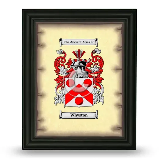 Whyston Coat of Arms Framed - Black