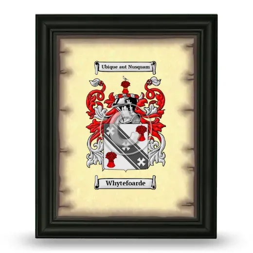 Whytefoarde Coat of Arms Framed - Black
