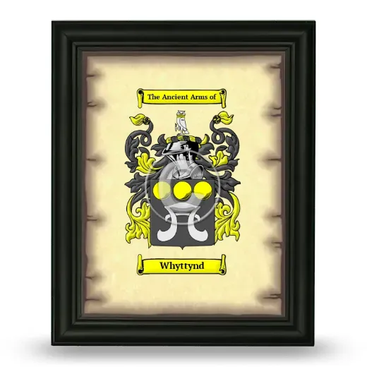 Whyttynd Coat of Arms Framed - Black