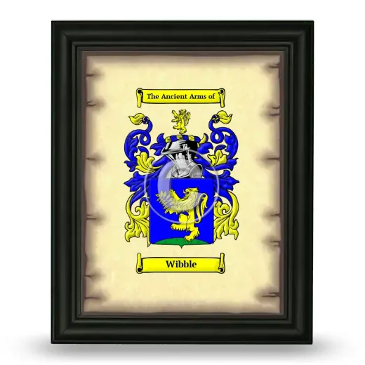 Wibble Coat of Arms Framed - Black