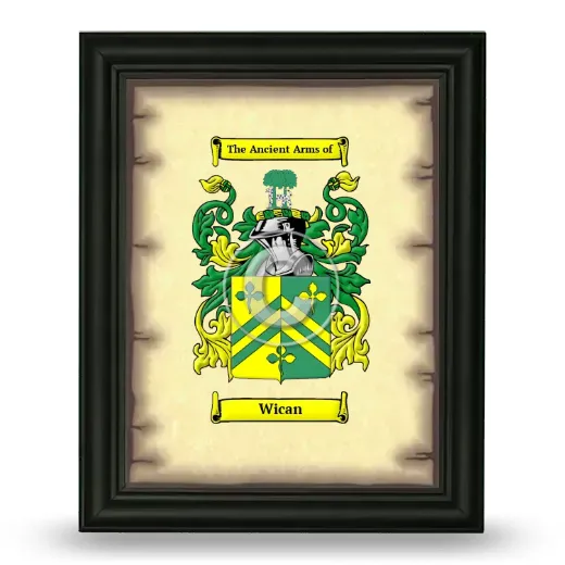 Wican Coat of Arms Framed - Black