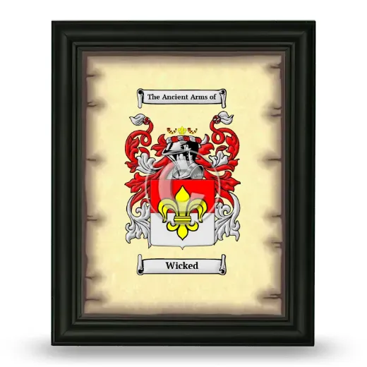 Wicked Coat of Arms Framed - Black