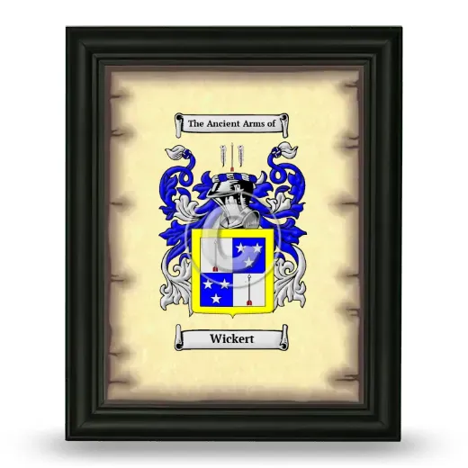 Wickert Coat of Arms Framed - Black