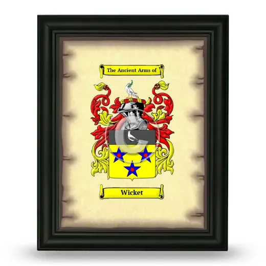Wicket Coat of Arms Framed - Black