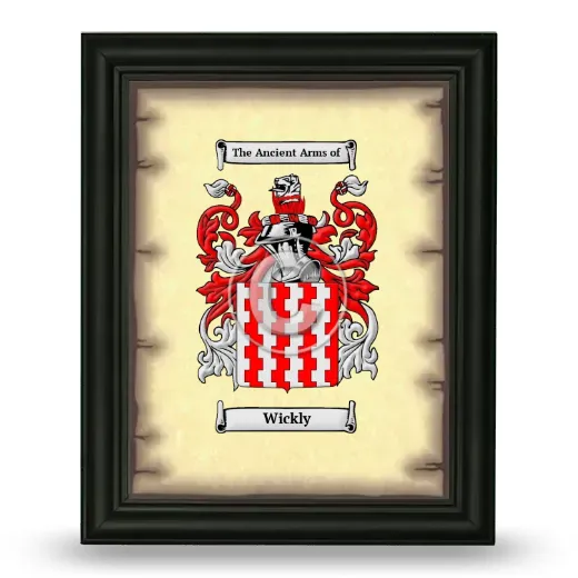 Wickly Coat of Arms Framed - Black