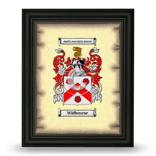 Widbourne Coat of Arms Framed - Black