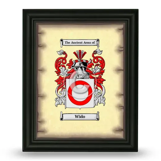 Wido Coat of Arms Framed - Black