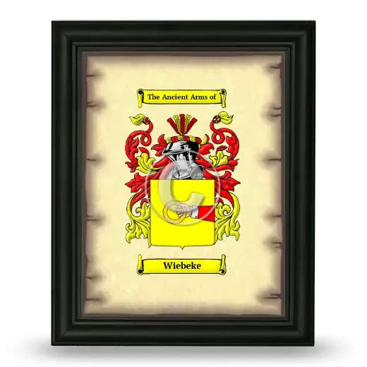 Wiebeke Coat of Arms Framed - Black