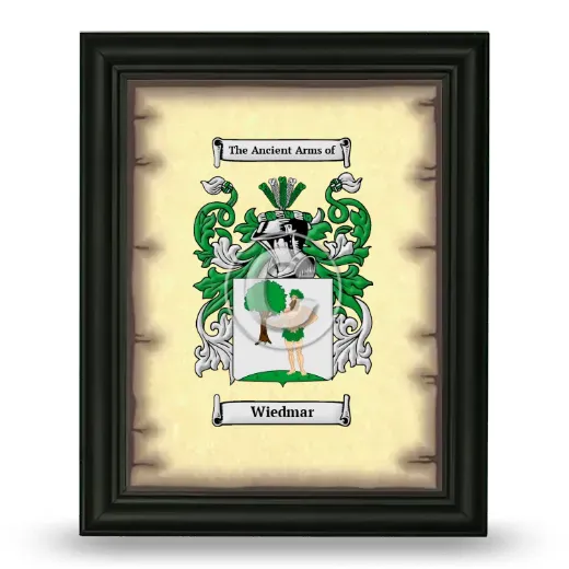 Wiedmar Coat of Arms Framed - Black