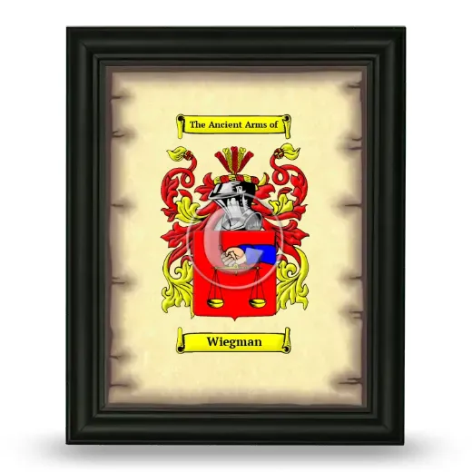 Wiegman Coat of Arms Framed - Black