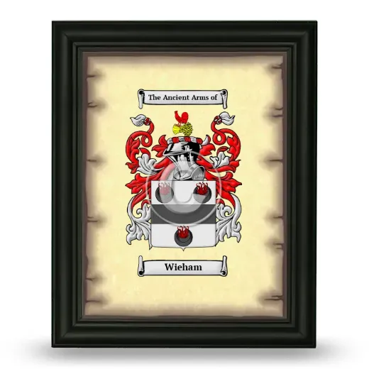 Wieham Coat of Arms Framed - Black