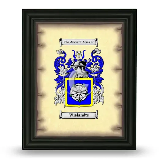 Wielandts Coat of Arms Framed - Black
