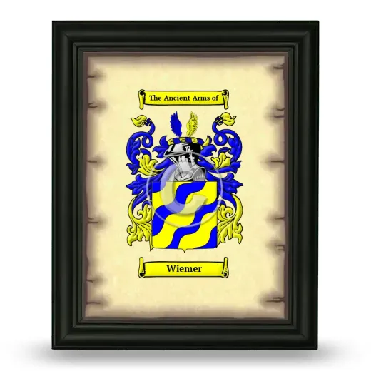 Wiemer Coat of Arms Framed - Black