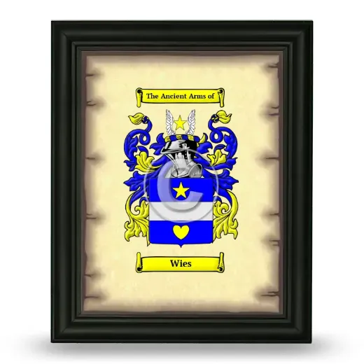 Wies Coat of Arms Framed - Black