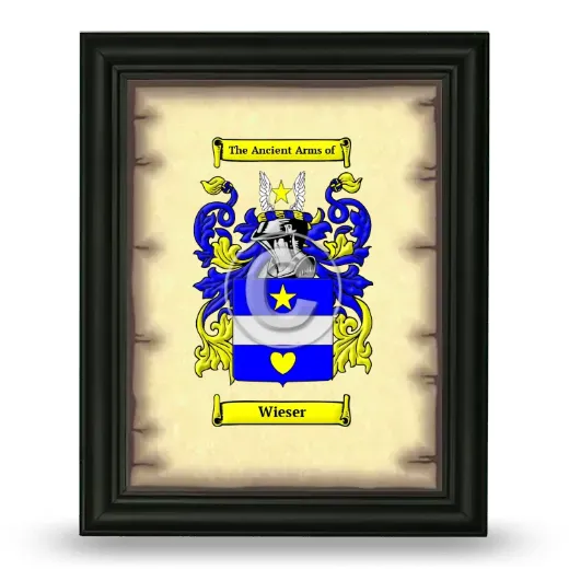 Wieser Coat of Arms Framed - Black