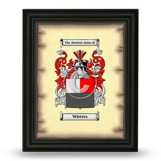 Wieters Coat of Arms Framed - Black