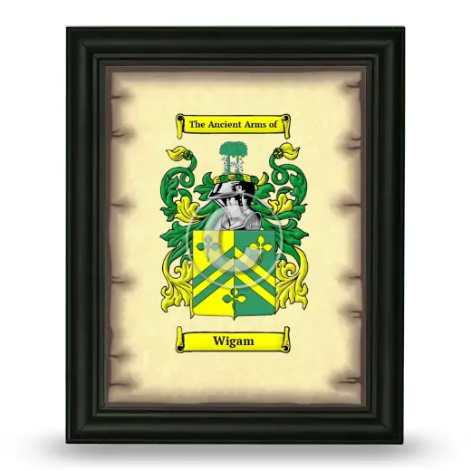 Wigam Coat of Arms Framed - Black