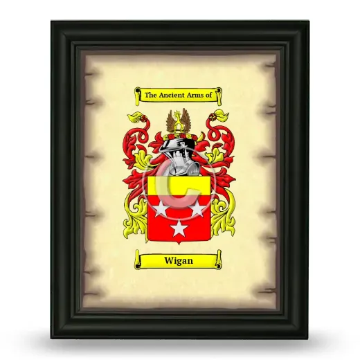 Wigan Coat of Arms Framed - Black