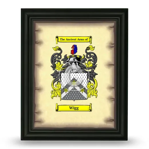 Wigg Coat of Arms Framed - Black