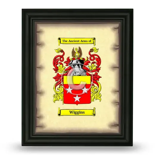 Wiggins Coat of Arms Framed - Black