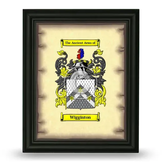 Wigginton Coat of Arms Framed - Black