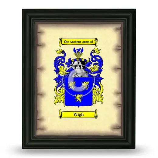 Wigh Coat of Arms Framed - Black