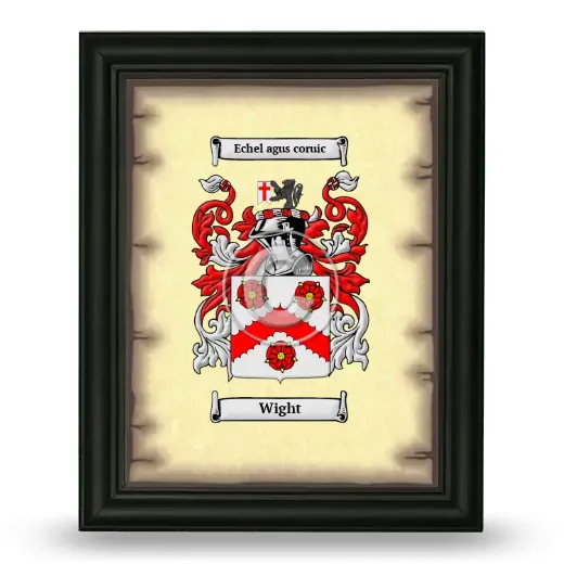 Wight Coat of Arms Framed - Black
