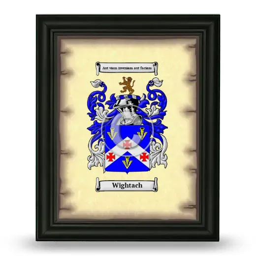 Wightach Coat of Arms Framed - Black