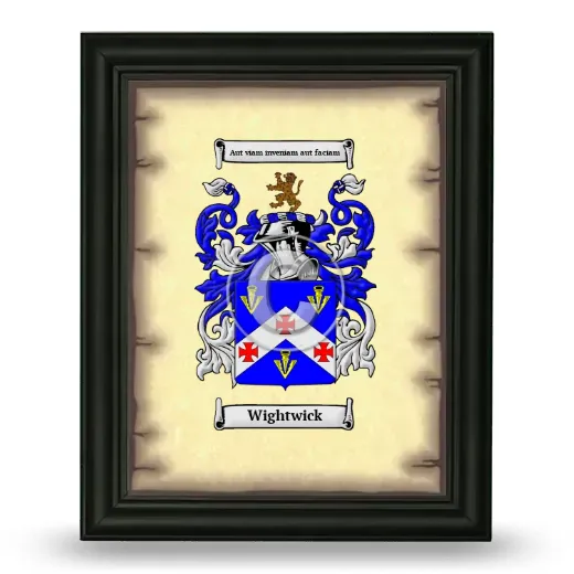 Wightwick Coat of Arms Framed - Black