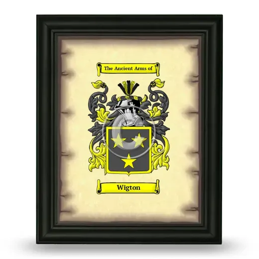 Wigton Coat of Arms Framed - Black
