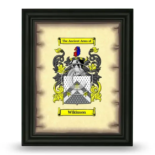 Wikinson Coat of Arms Framed - Black