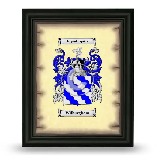 Wilburgham Coat of Arms Framed - Black