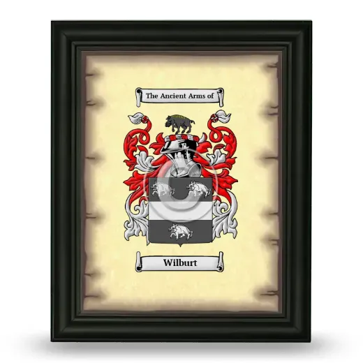 Wilburt Coat of Arms Framed - Black