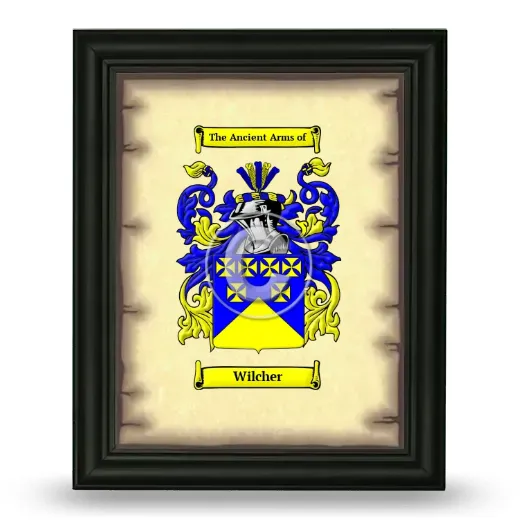 Wilcher Coat of Arms Framed - Black