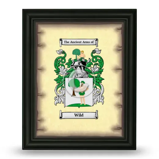 Wild Coat of Arms Framed - Black