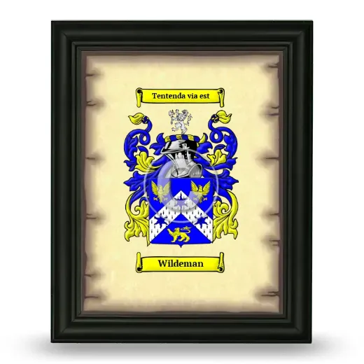 Wildeman Coat of Arms Framed - Black