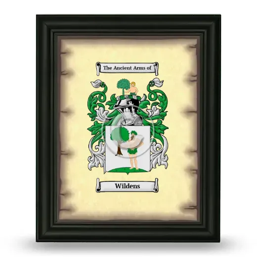 Wildens Coat of Arms Framed - Black