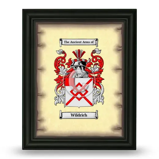Wildrich Coat of Arms Framed - Black