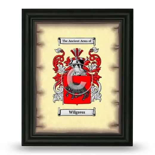 Wilgress Coat of Arms Framed - Black