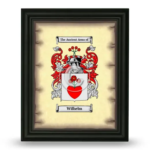 Wilhelm Coat of Arms Framed - Black