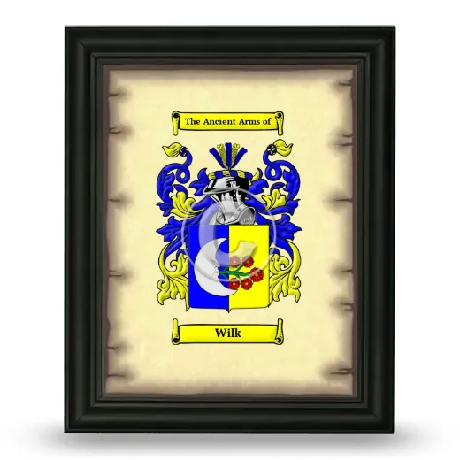 Wilk Coat of Arms Framed - Black