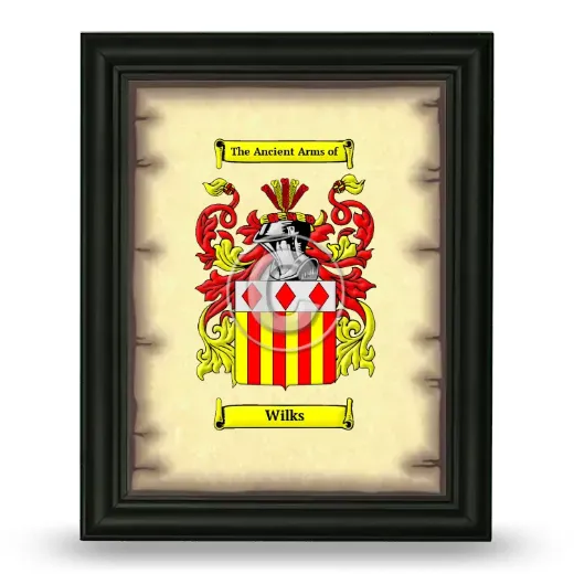 Wilks Coat of Arms Framed - Black